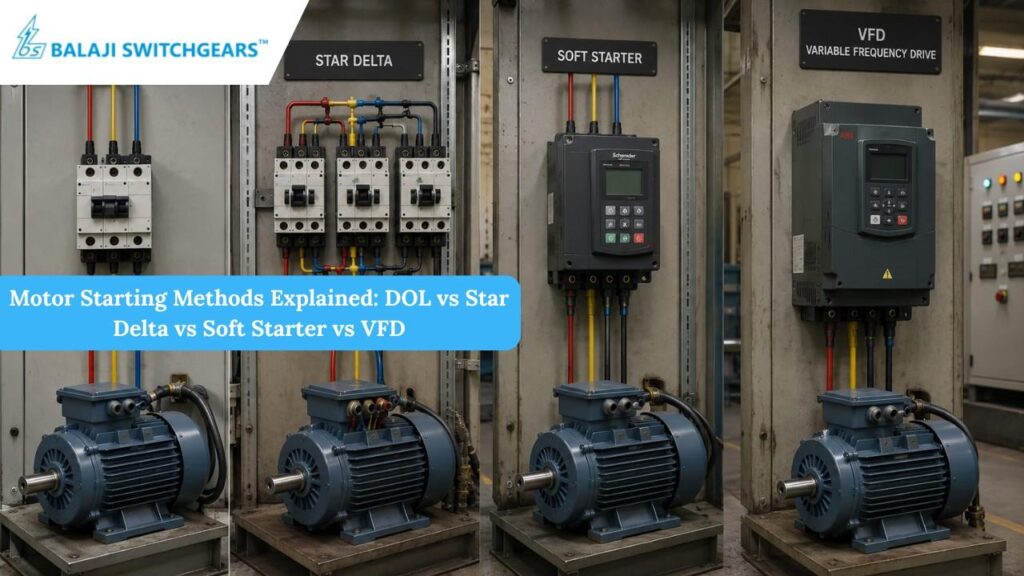 Motor Starting Methods Explained: DOL vs Star Delta vs Soft Starter vs VFD