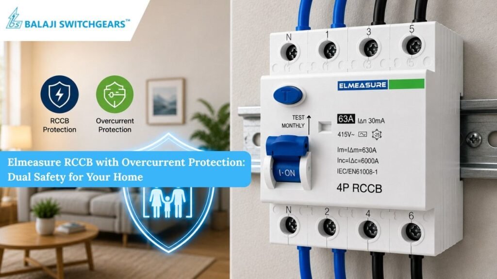 Elmeasure RCCB with Overcurrent Protection Dual Safety for Your Home